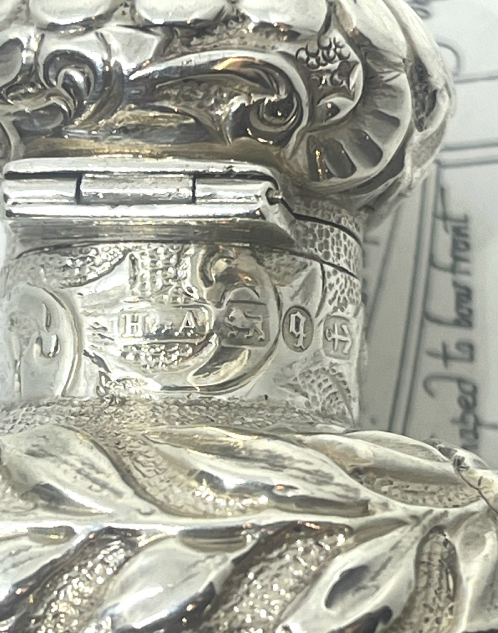Exquisite Tapering Silver Perfume Bottle View V