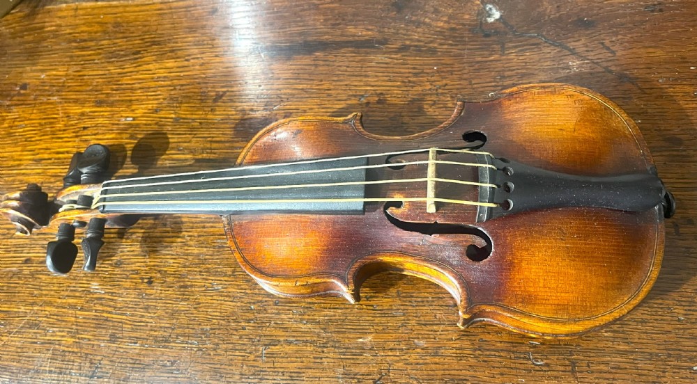 Rare Luthiers Apprentice Violin And Case c1850 View VI
