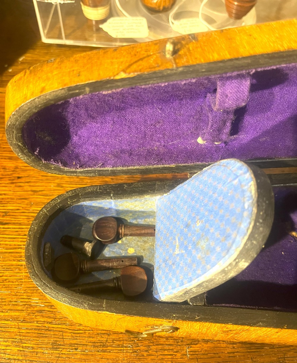 Rare Luthiers Apprentice Violin And Case c1850 View XI