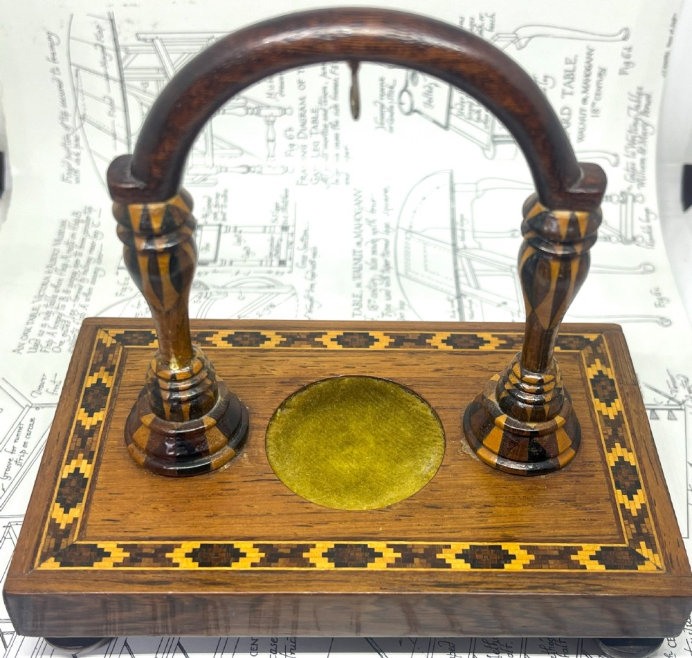 Victorian Tunbridge Ware Pocket Watch Stand View IV