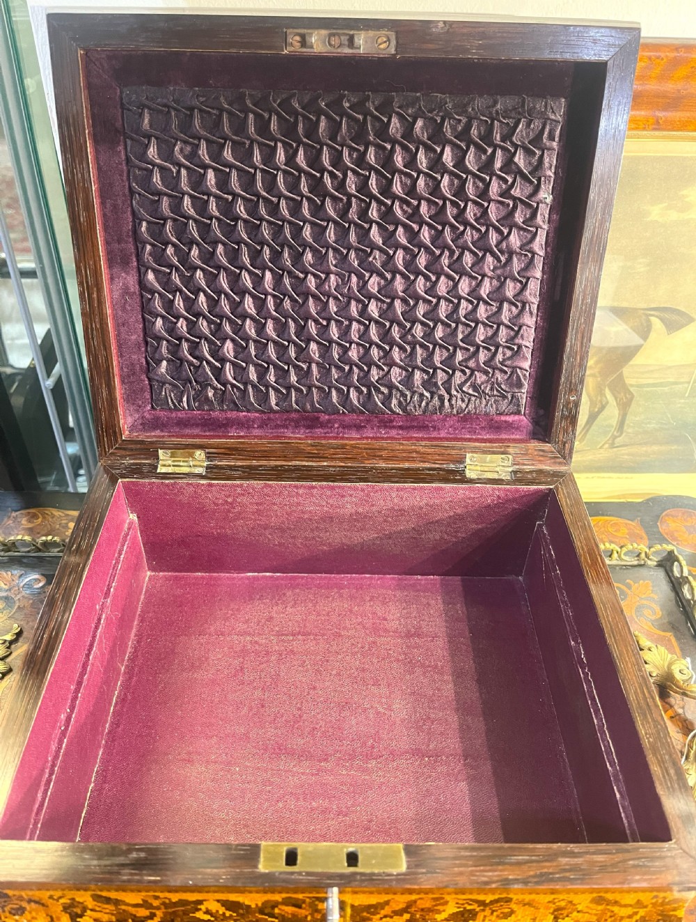 Fine Georgian Early Tunbridge Ware Fitted Work Box View V