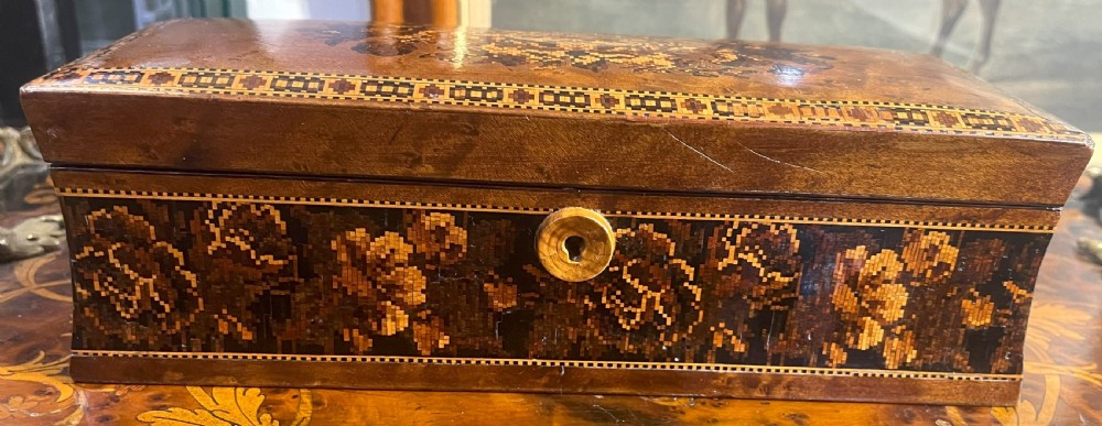 Georgian Early 19th Century Tunbridge Ware Glove Box View II