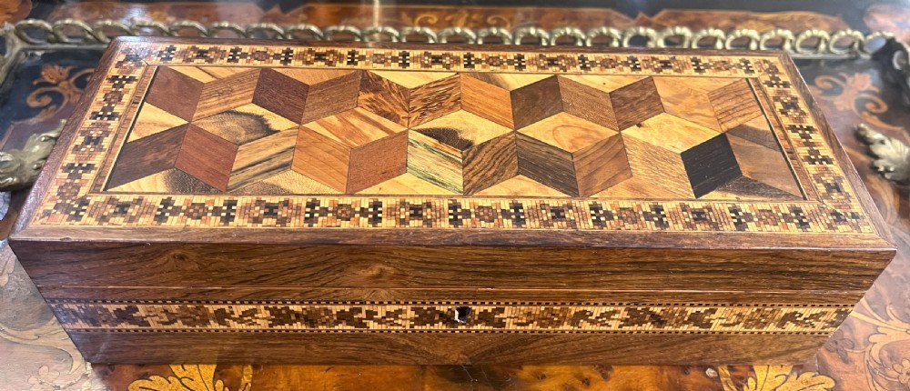 19th Century Tunbridge Ware Glove Box