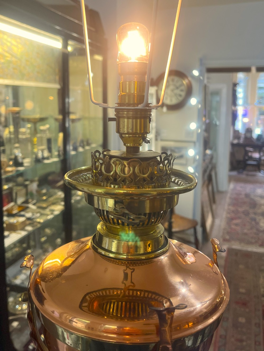 Outstanding Victorian Converted Telescopic Oil Standard Lamp View II