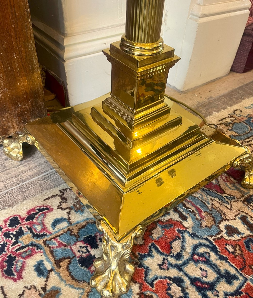 Outstanding Victorian Converted Telescopic Oil Standard Lamp View III