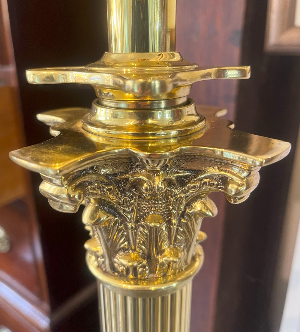Outstanding Victorian Converted Telescopic Oil Standard Lamp View VI
