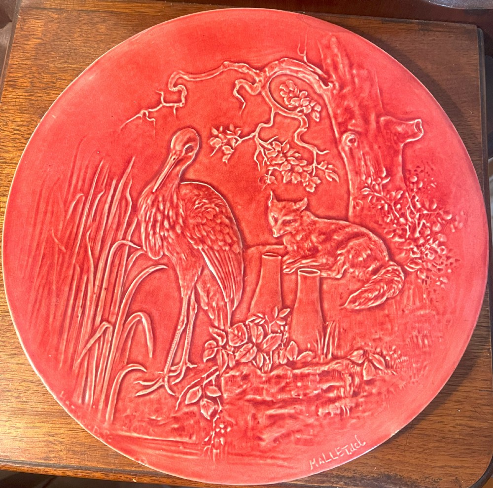 Rare Burmantofts Faience Wall Plaque
