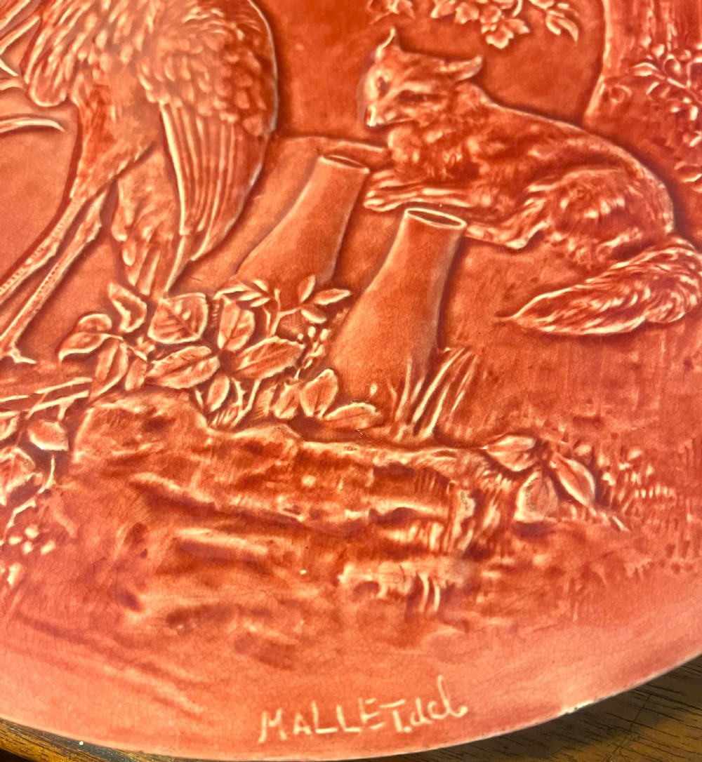 Rare Burmantofts Faience Wall Plaque View II