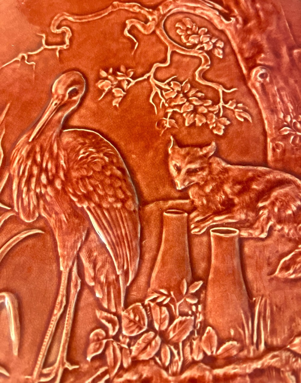 Rare Burmantofts Faience Wall Plaque View III