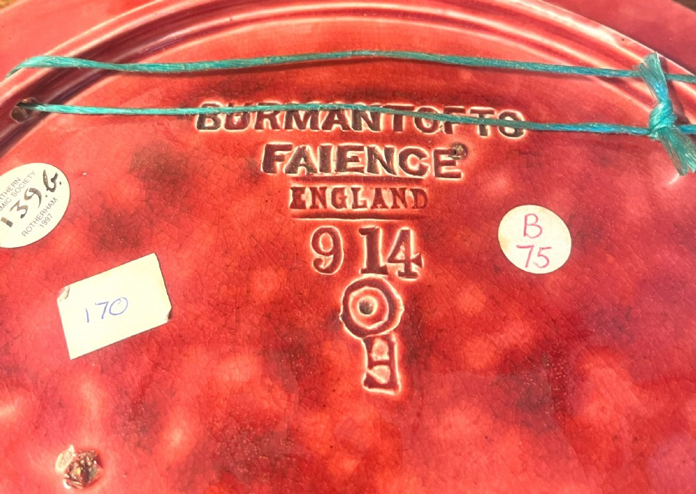 Rare Burmantofts Faience Wall Plaque View V