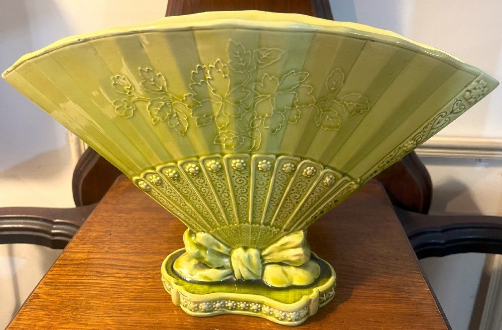 Burmantofts Pottery Fan Vase