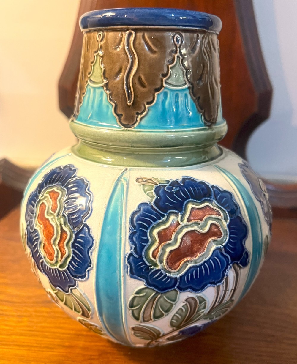 Rare Burmantofts Squat Vase