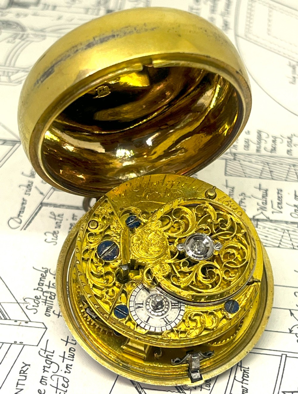 James Schofield 18th Century Silver Cased Verge Pocket Watch 1761