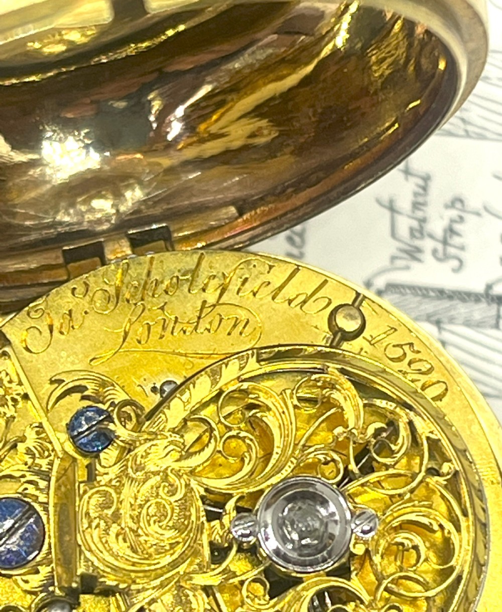 James Schofield 18th Century Silver Cased Verge Pocket Watch 1761 View VII