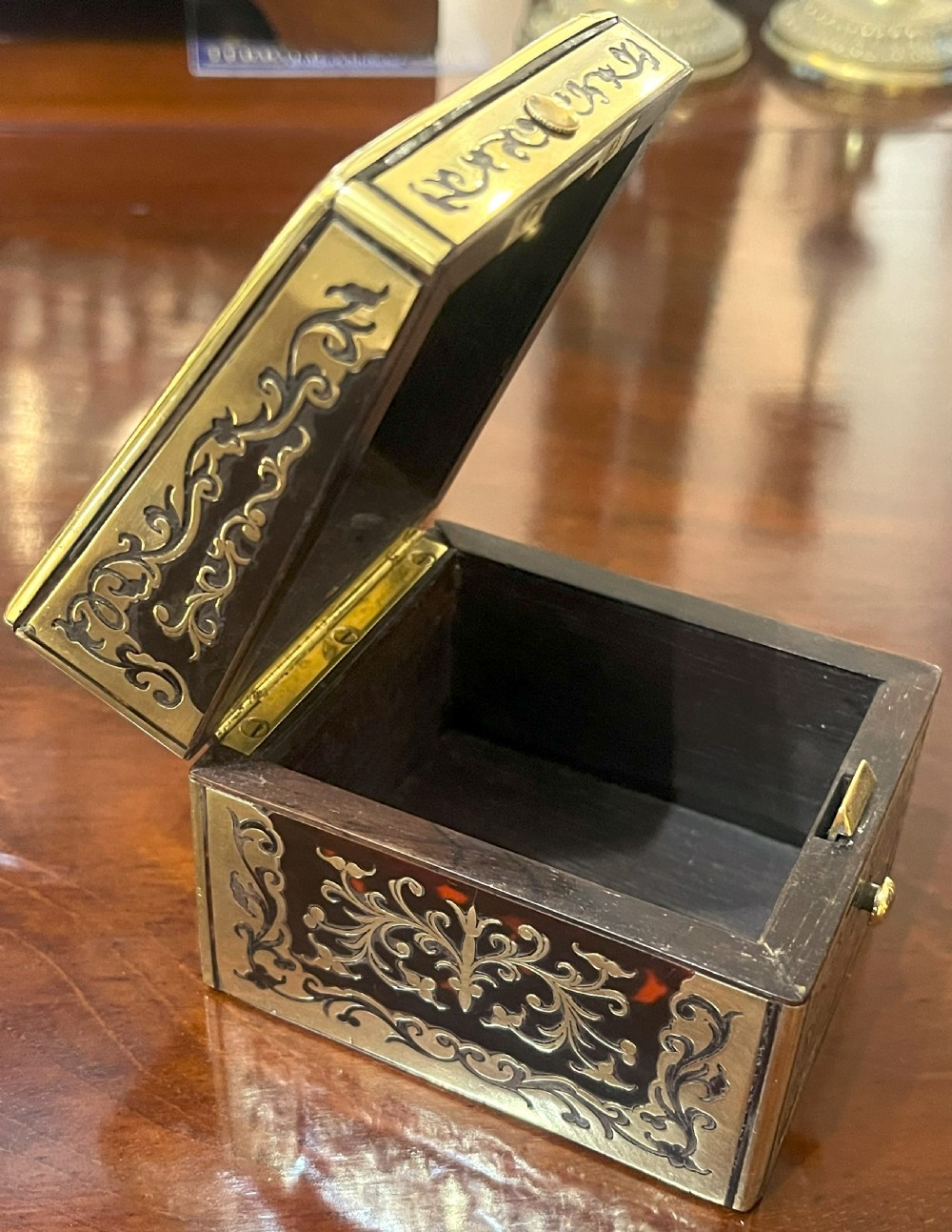 Stunning English Boulle Work Desk Top Stationery Set For Asprey Of London View VIII