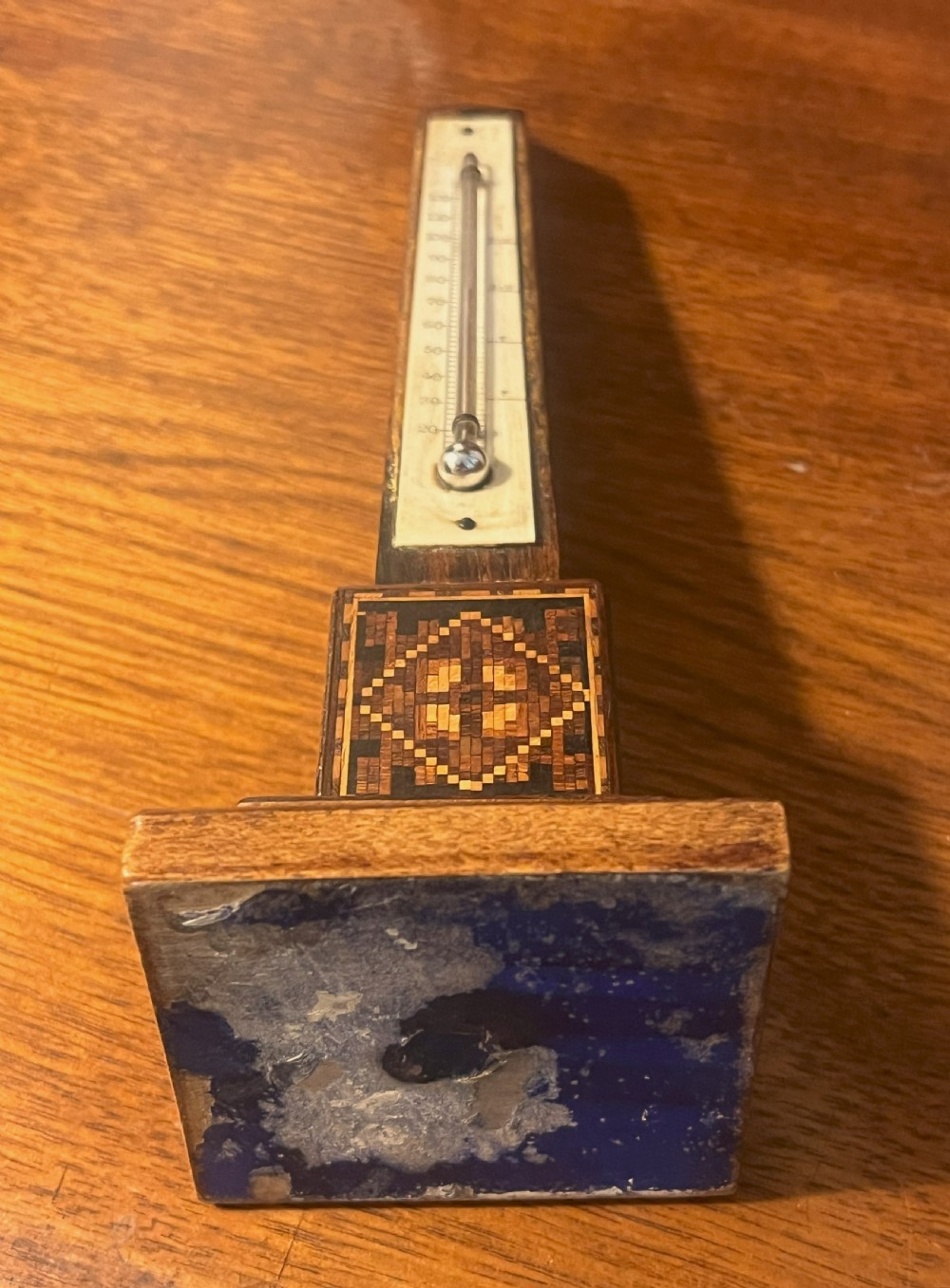 Tunbridge Ware Cleopatra's Needle Thermometer View V