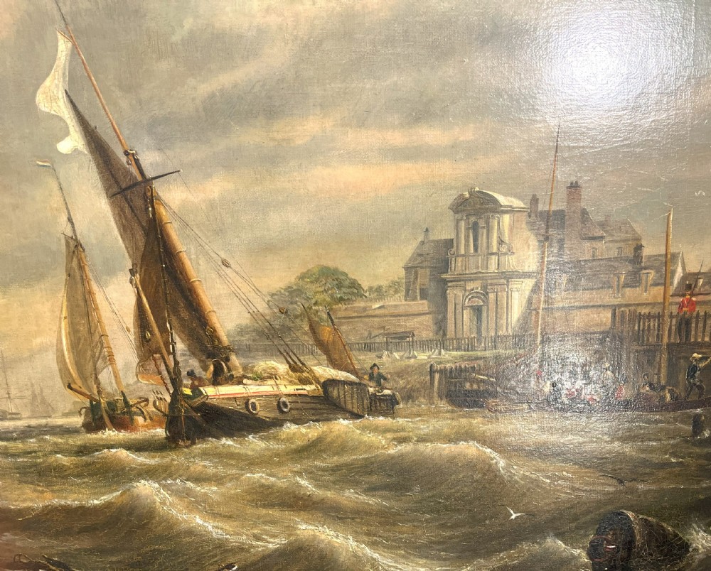 Large William Calcott Knell Oil On Canvas View IV