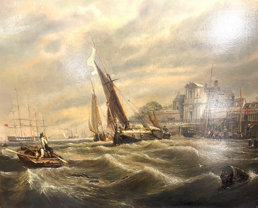 Large William Calcott Knell Oil On Canvas View VII