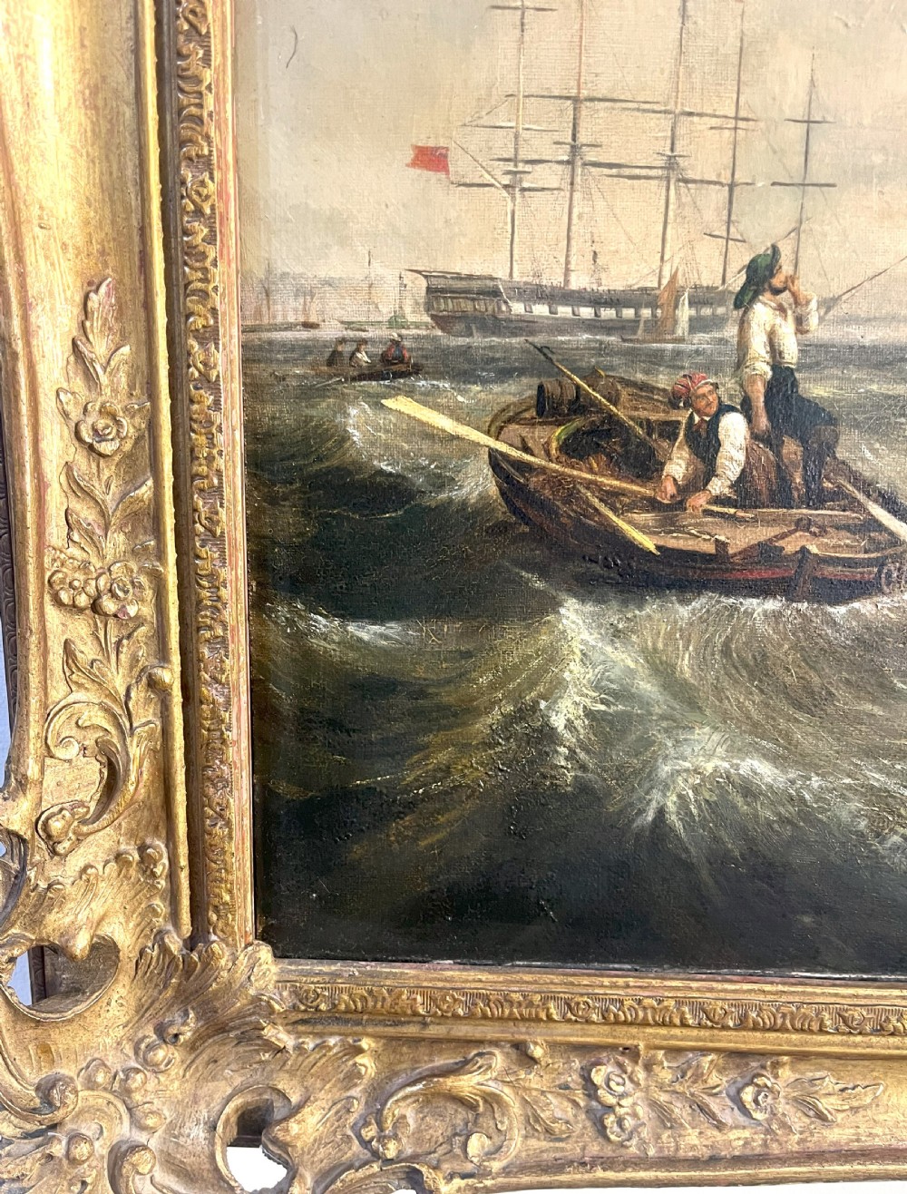 Large William Calcott Knell Oil On Canvas View VIII