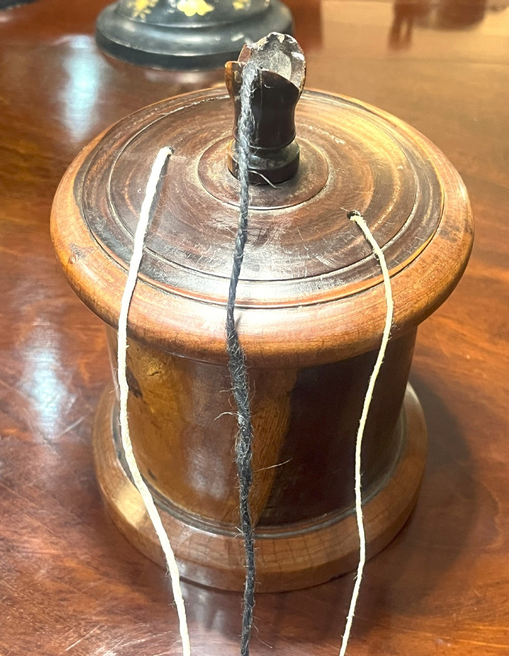 19th Century Lignum Vitae Shop Counter String Dispenser