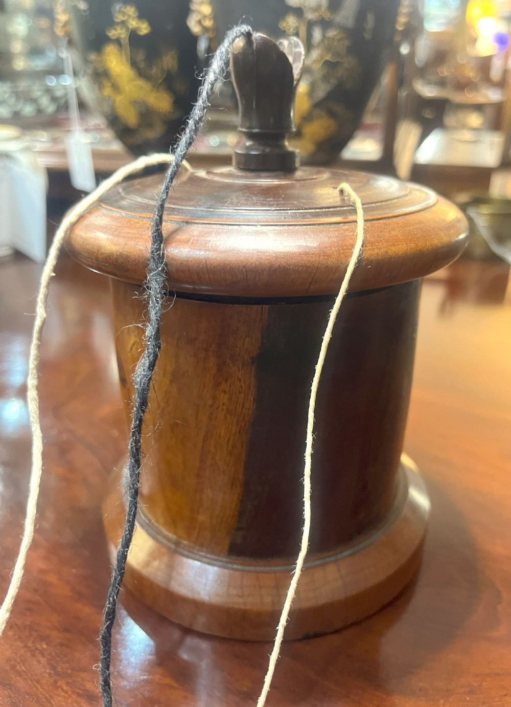 19th Century Lignum Vitae Shop Counter String Dispenser View III