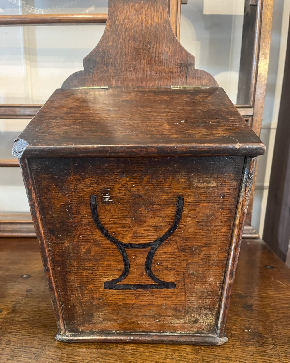 George III Oak Candle Box View II