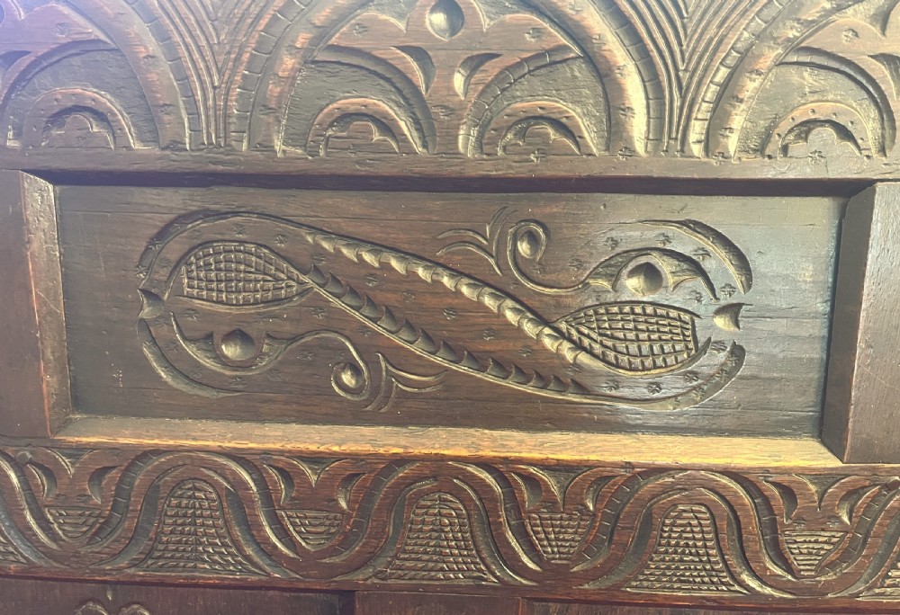 Fine Charles II Yorkshire Oak Settle c1670 View III