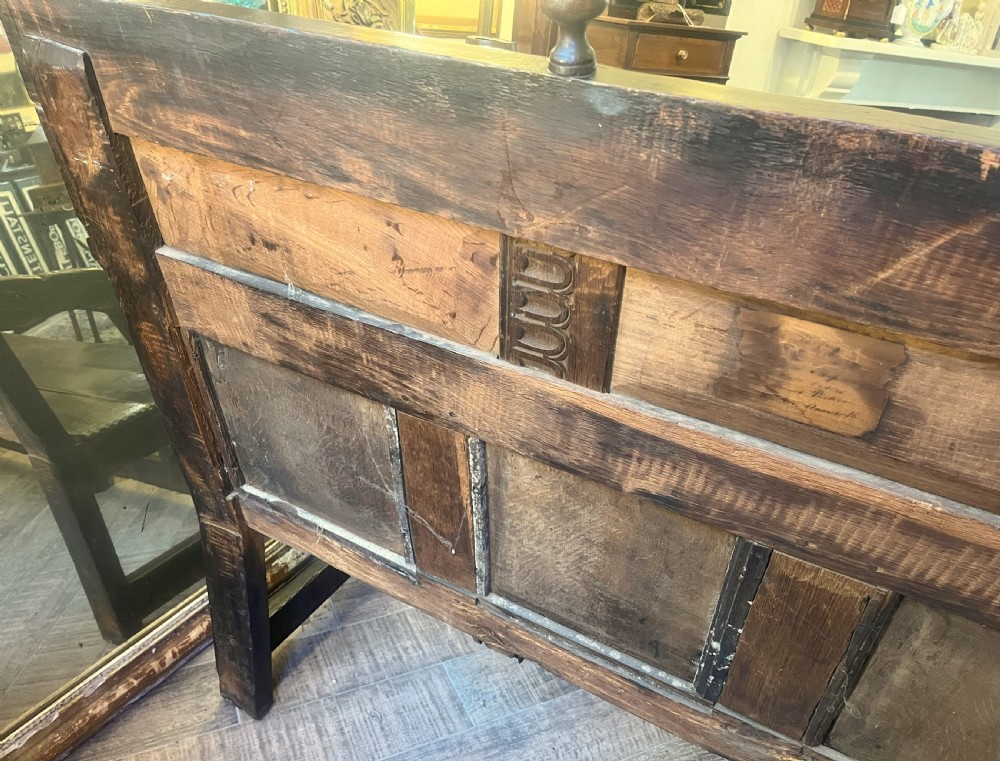 Fine Charles II Yorkshire Oak Settle c1670 View XII