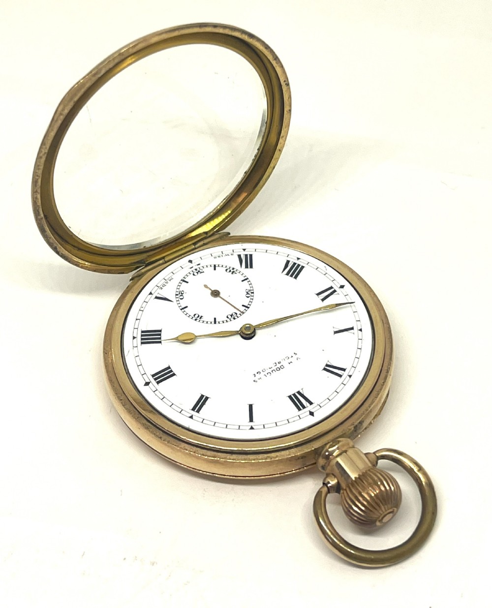 Gold Plated Open Faced Pocket Watch View III