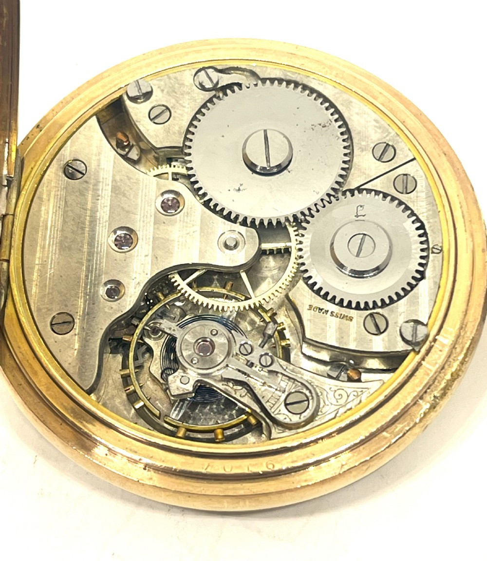 Gold Plated Open Faced Pocket Watch View VII