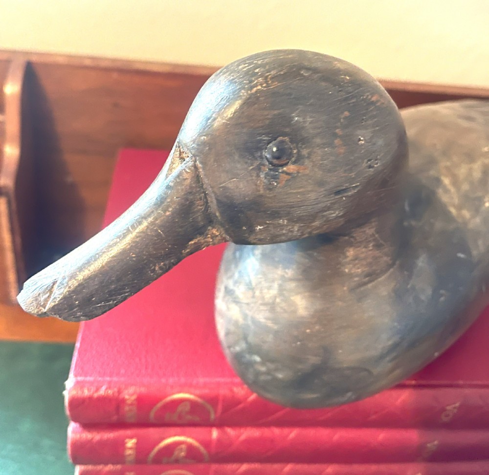Estate Made Decoy Duck With Glass Eyes View IV