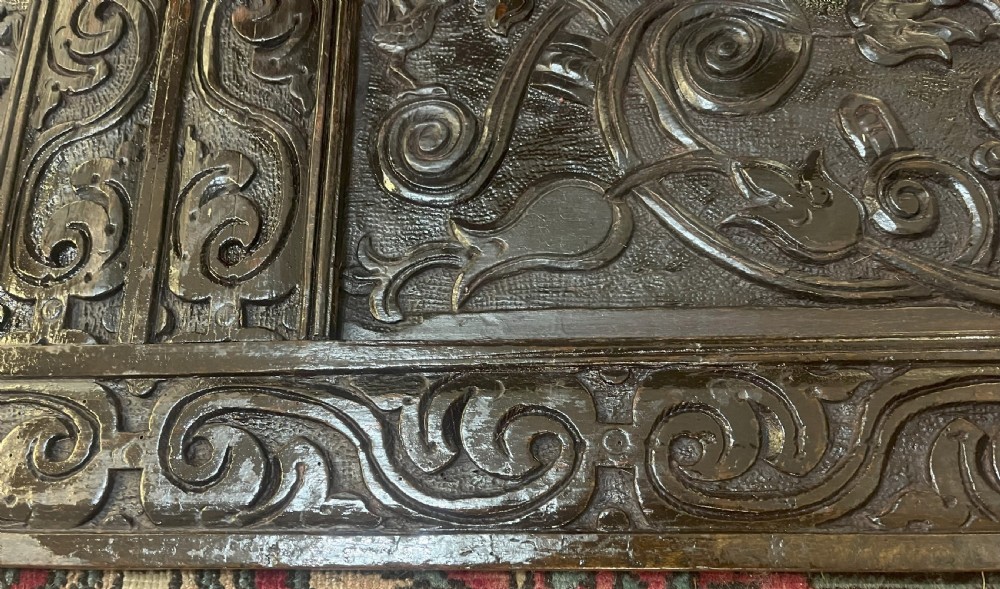 Large 18th Carved Oak Over Mantel Panel View VII
