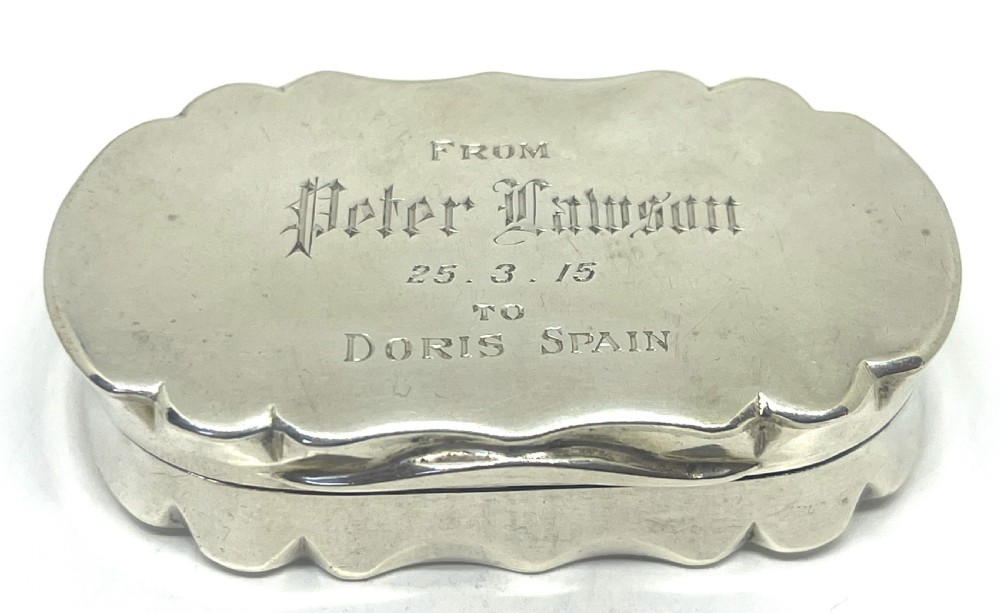 Fine Quality Chester Silver Snuff Box View III