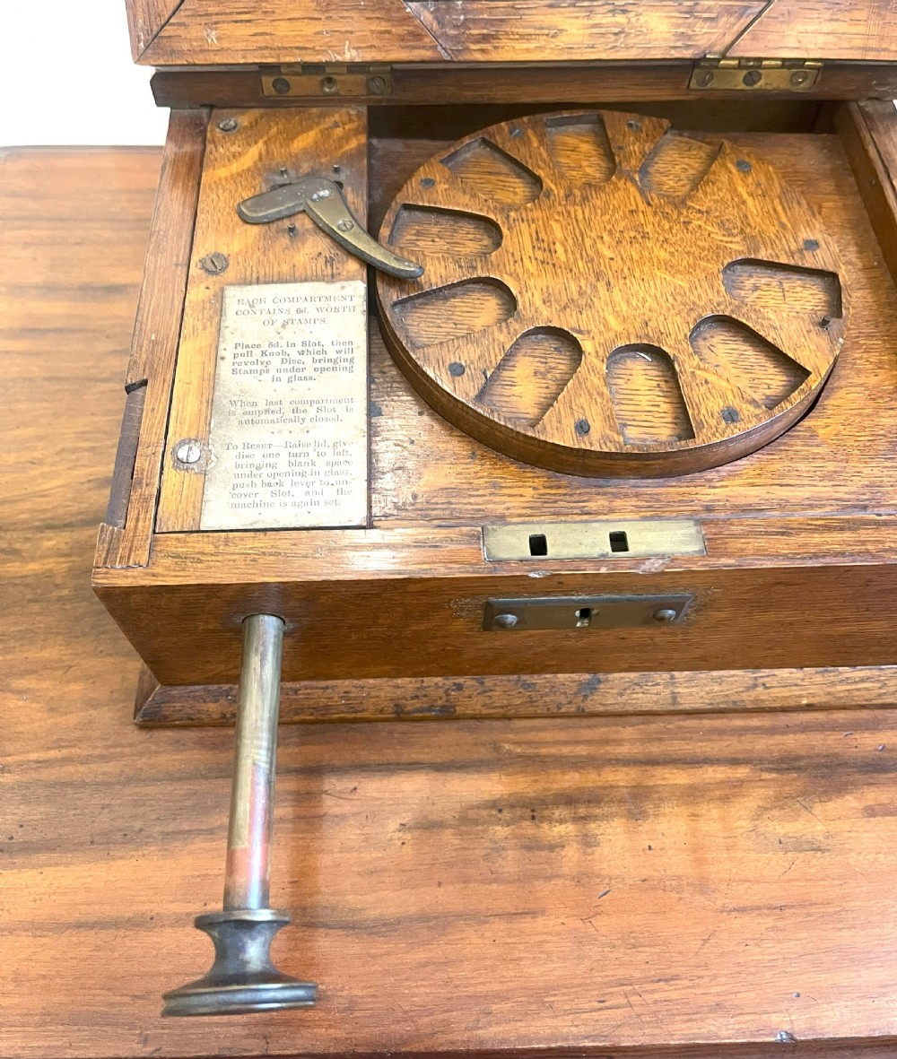 Victorian Shop Counter Coin Operated Stamp Dispenser View V