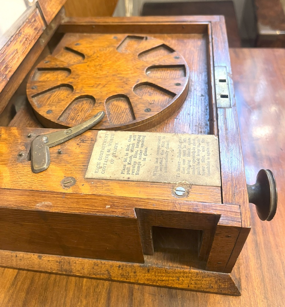 Victorian Shop Counter Coin Operated Stamp Dispenser View VI