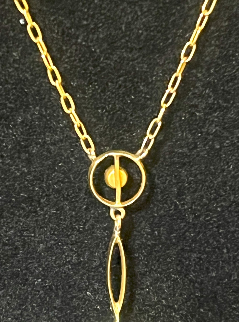 Exquisite Edwardian 15ct Gold, Topaz & Seed Pearl Necklace and Pendant View V