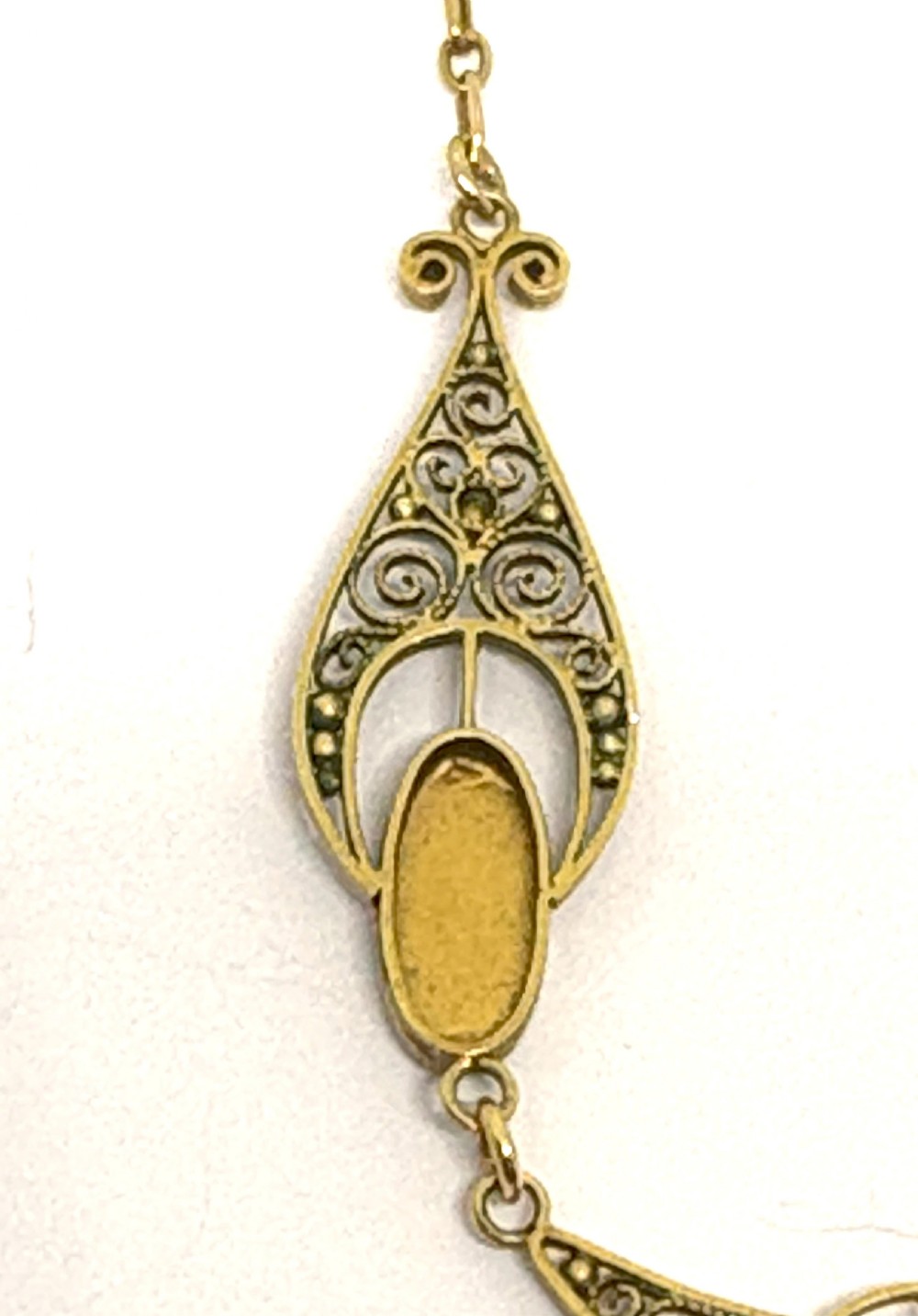 Fine and Rare Marius Hammer 15ct Gold, Pink Topaz and Seed Pearl Pendant and Necklace View XIII