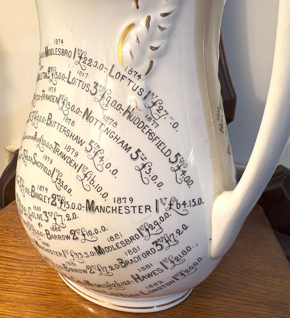 Rare Bridgwood Documentary Jug 1882 View X