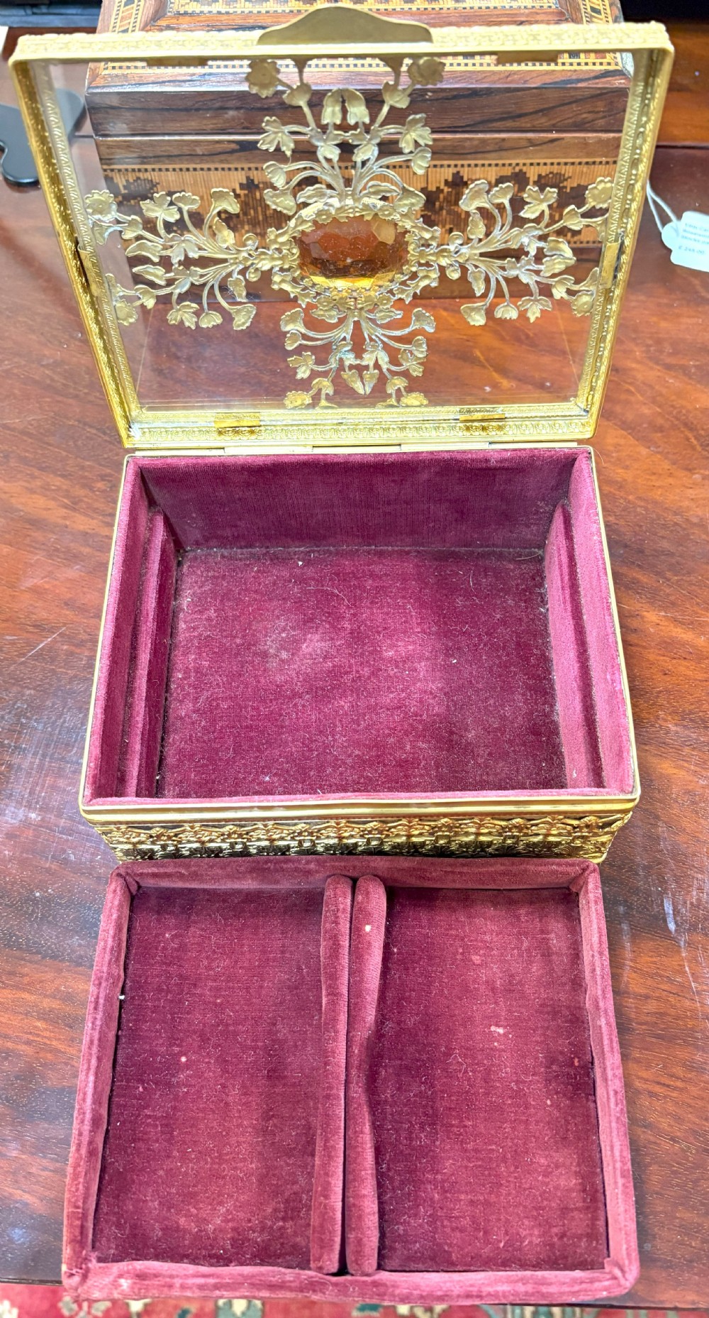 Fine French 19th Gilt Metal Jewellery Box View VI
