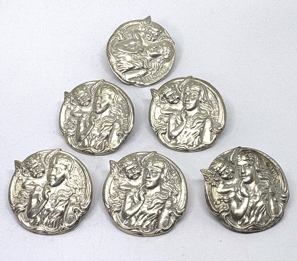 Set Of Six Chester Silver Buttons