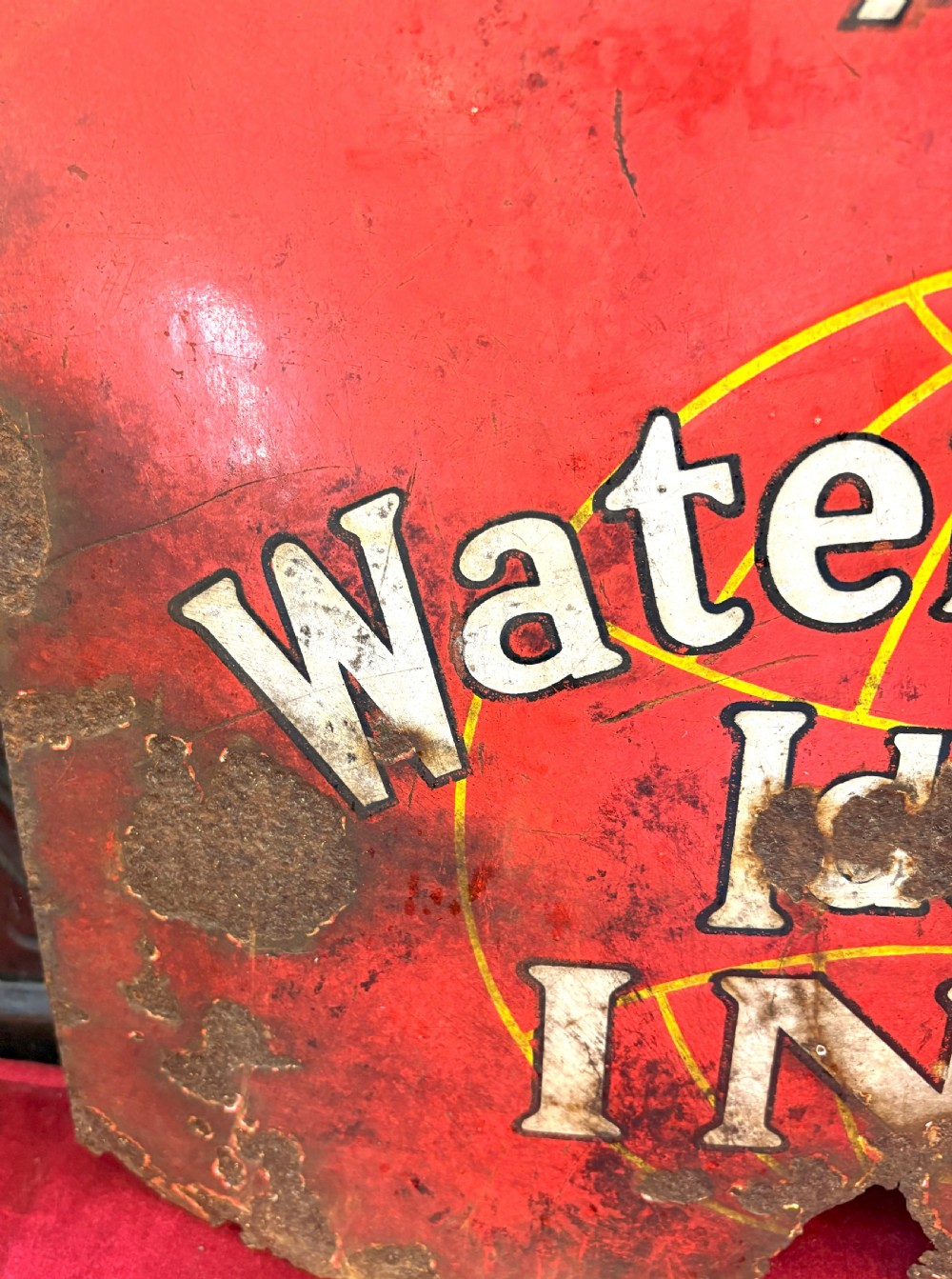1920's Waterman's Pens Enamel Advertising Sign View II