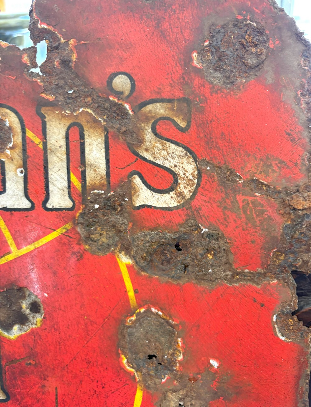 1920's Waterman's Pens Enamel Advertising Sign View IV