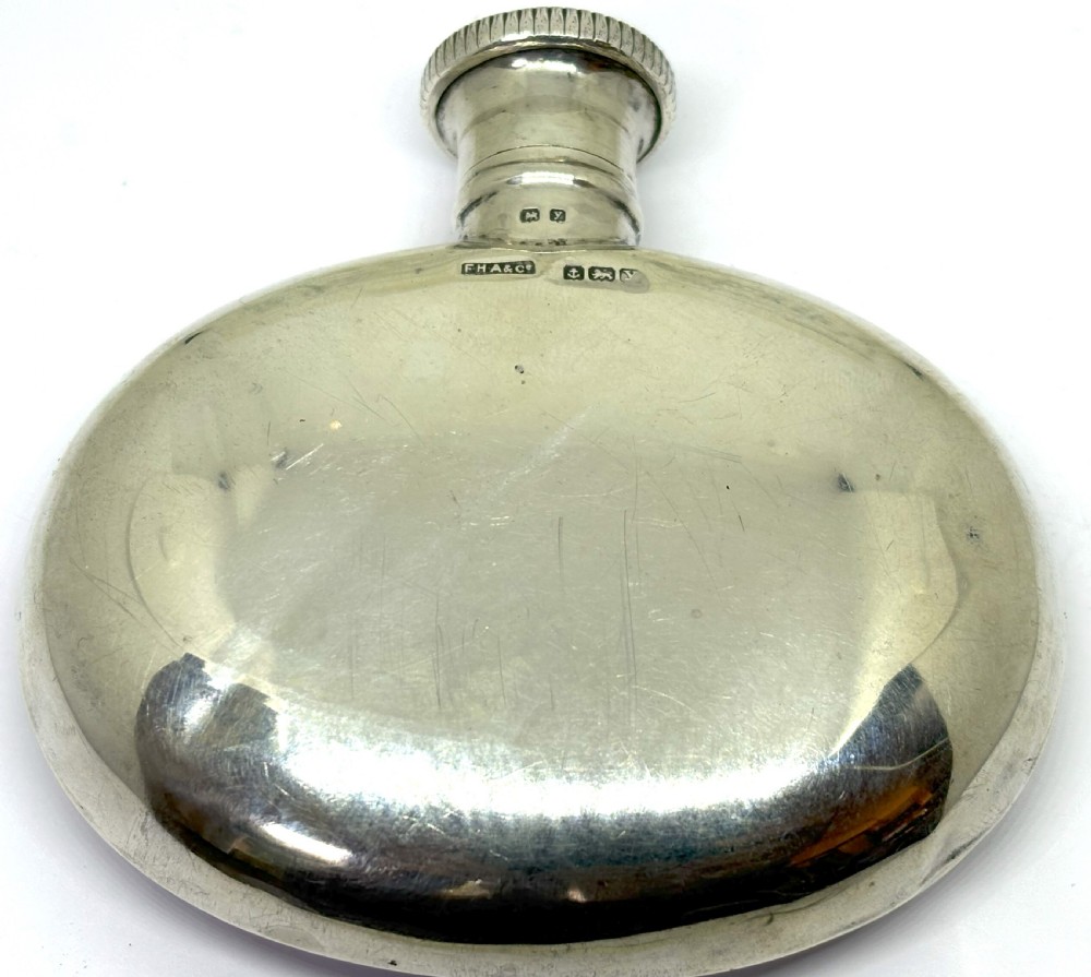 Unusual Shaped Silver Hip Flask