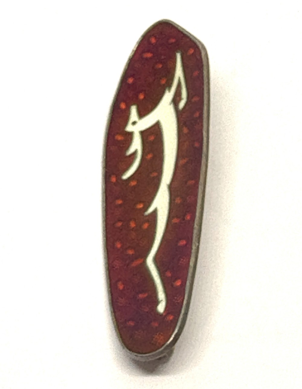 OF Hjortdahl Norwegian Silver & Enamel Leaping Deer Brooch View II