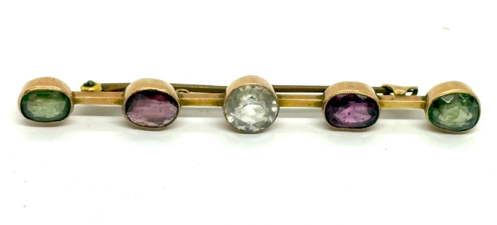 9ct Gold Suffragette Bar Brooch