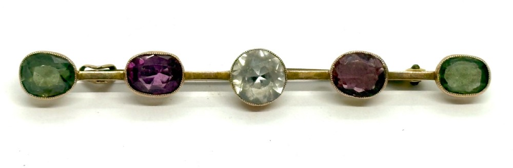 9ct Gold Suffragette Bar Brooch View II