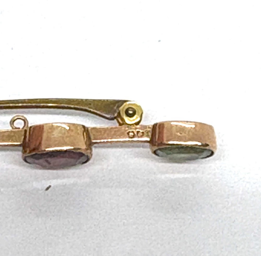 9ct Gold Suffragette Bar Brooch View III