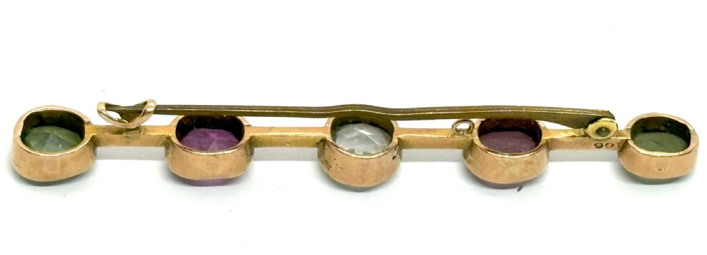 9ct Gold Suffragette Bar Brooch View IV