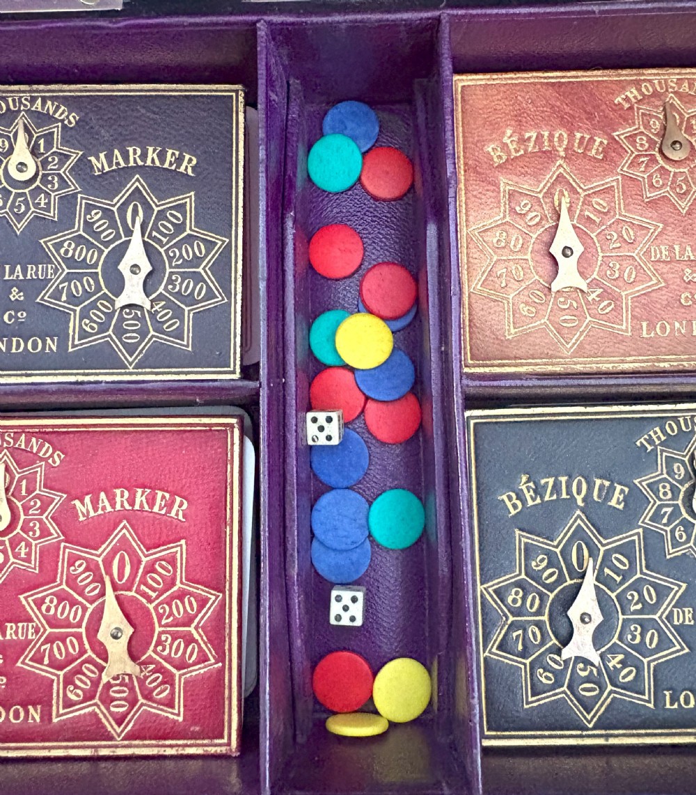 Finest Quality Coromandel Bezique Games Box View V