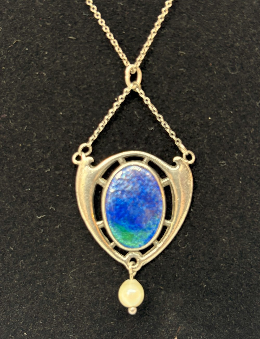 Charles Horner Silver and Enamel Arts & Crafts Pendant